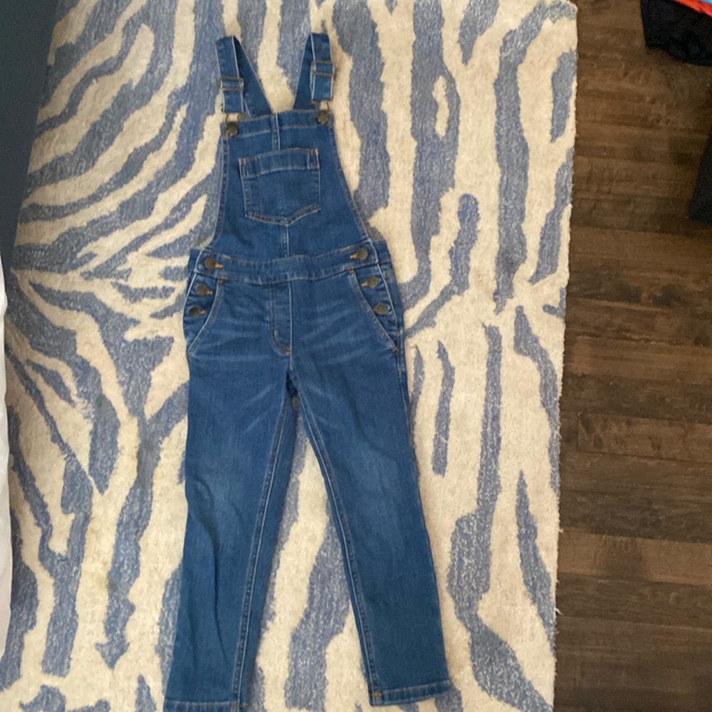 Crewcuts girls size 6 Jean overalls
